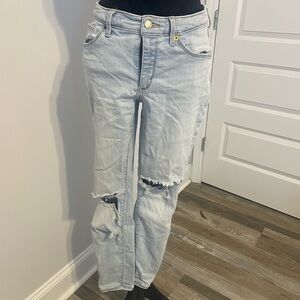 Light Blue Distressed Women Jeans